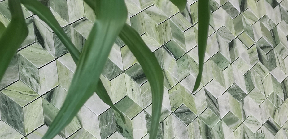 Mosaico de mármol natural verde: la combinación perfecta de moda, alta gama y practicidad