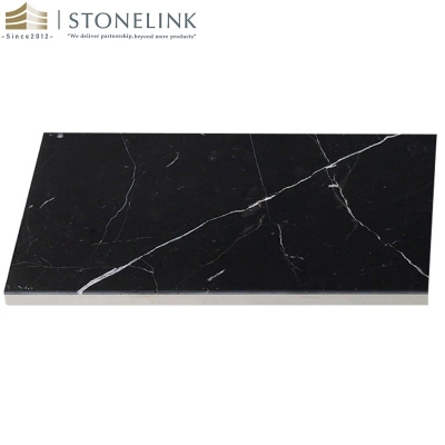 Nero marquina black marble slab