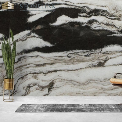 Calacatta black marble slab