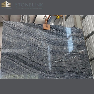 Tree Black marble slab