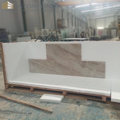 Taj Mahal quartzite stone countertops