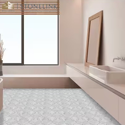 Carrara White curved pattern polished marble mosaic