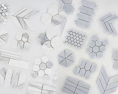 Las especificaciones más comunes para baldosas de mármol blanco cortadas a medida y mosaicos en el mercado estadounidense